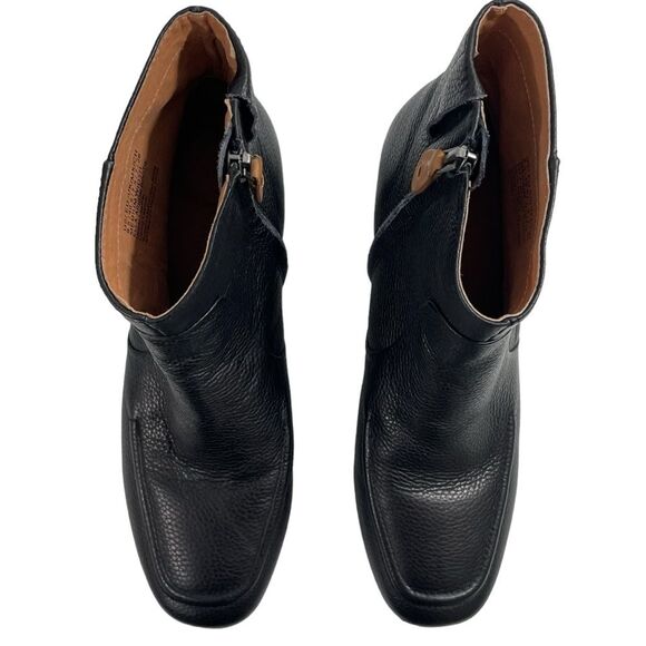 Gentle Souls Kenneth Cole Ella Apron Bootie Black Leather Ankle Boots 9.5 Shoes - Picture 6 of 10